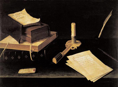 Still Life with Candlestick circa 1630